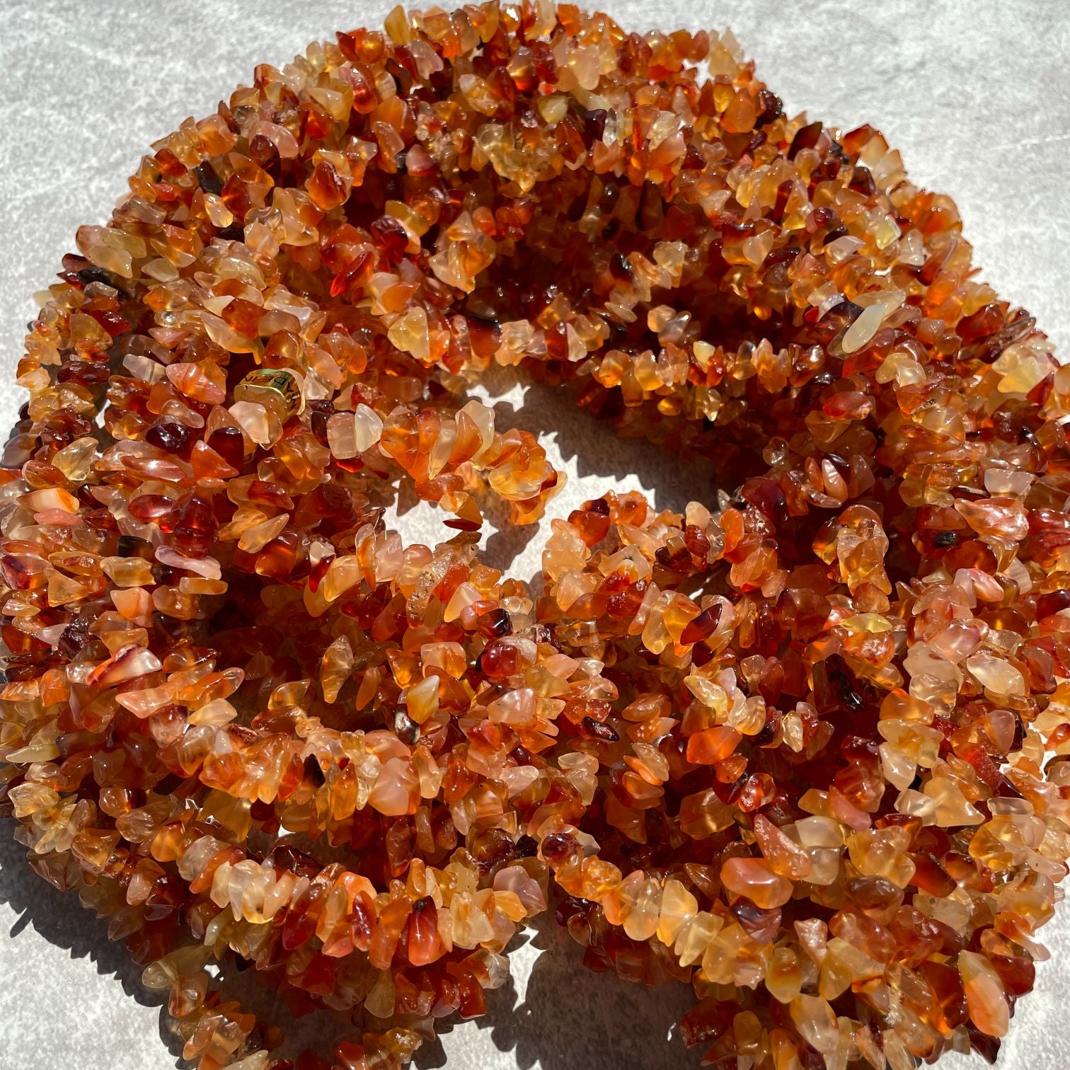 Carnelian Chip Necklace Carnelian Chip Necklace